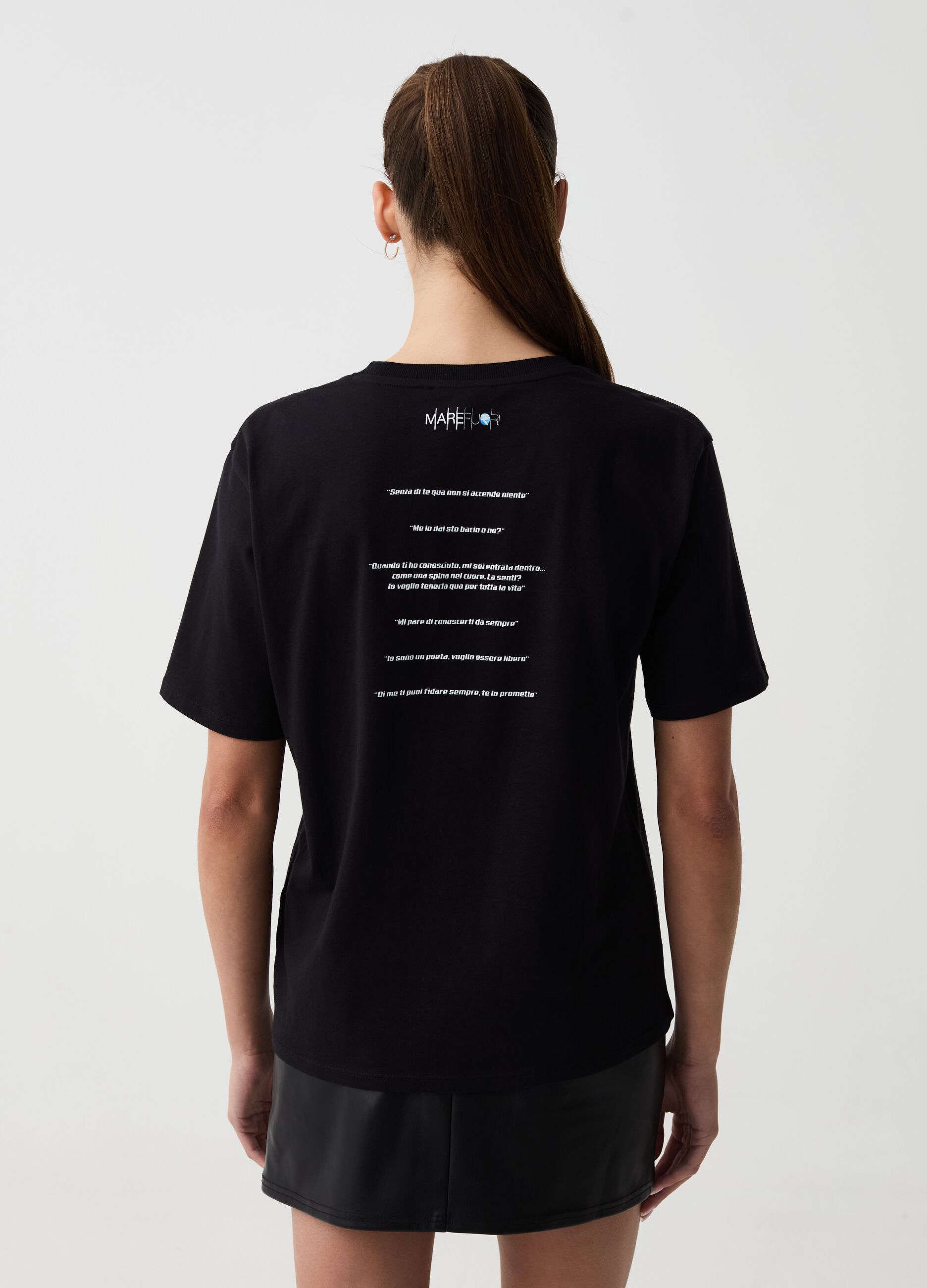T-shirt oversize con stampa B.ANGEL X MARE FUORI