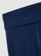 Blue flared leggings in stretch organic cotton for girls_5