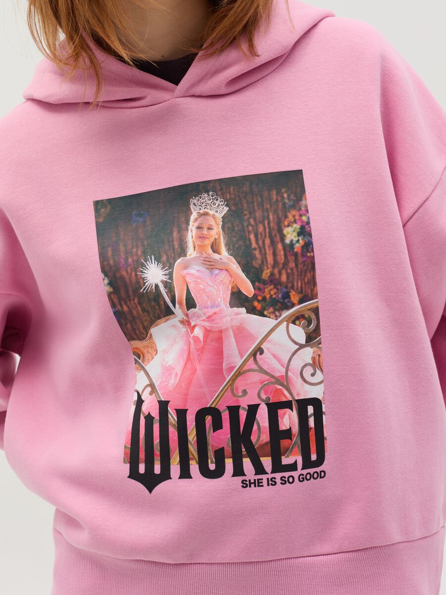 Sweatshirt with hood and Wicked print_2
