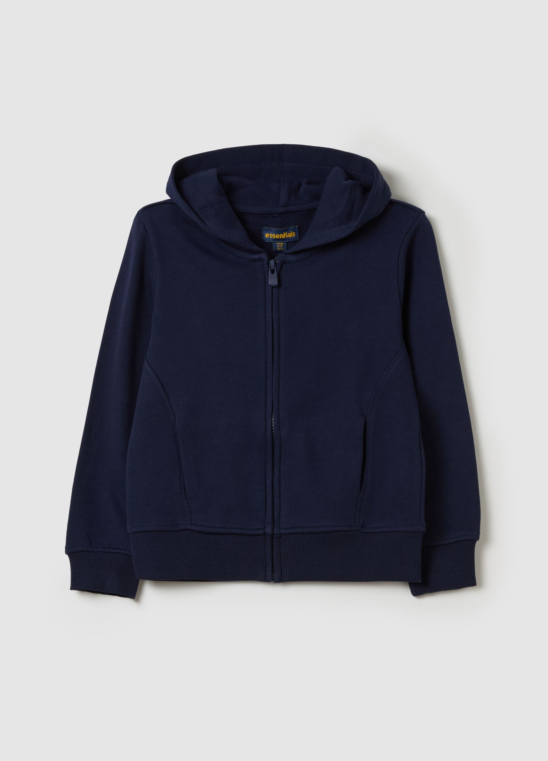 Full-zip in French Terry con cappuccio