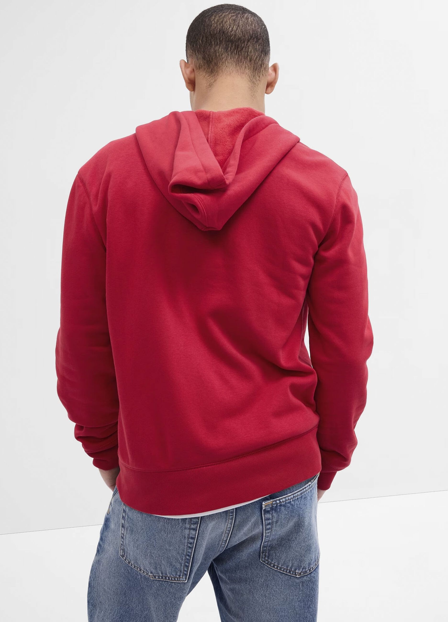 Full-zip con cappuccio ricamo logo