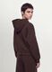 Felpa marrone in modal elasticizzato con cappuccio regular fit_3