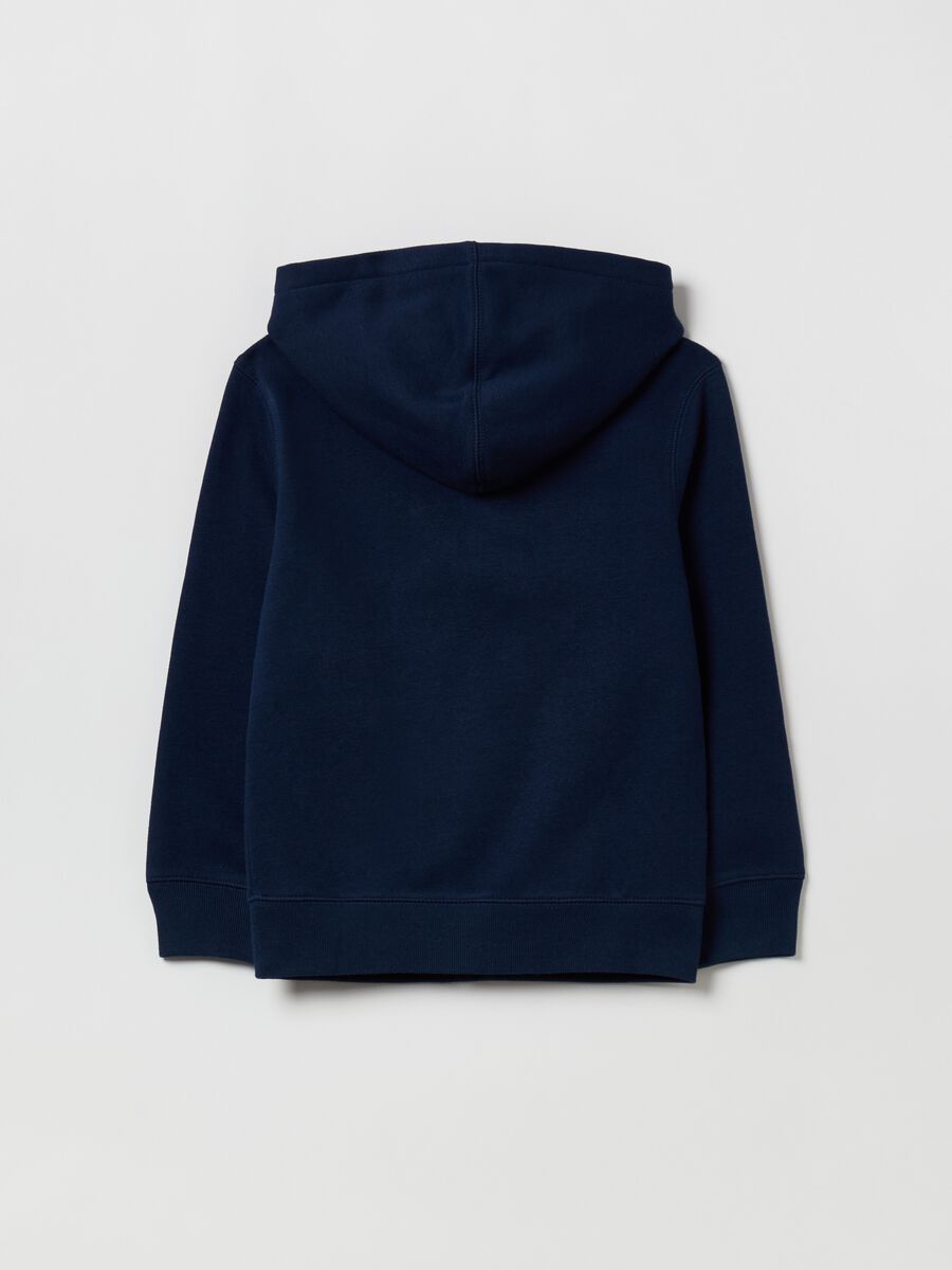 Full-zip fleece sweatshirt with logo embroidery_1