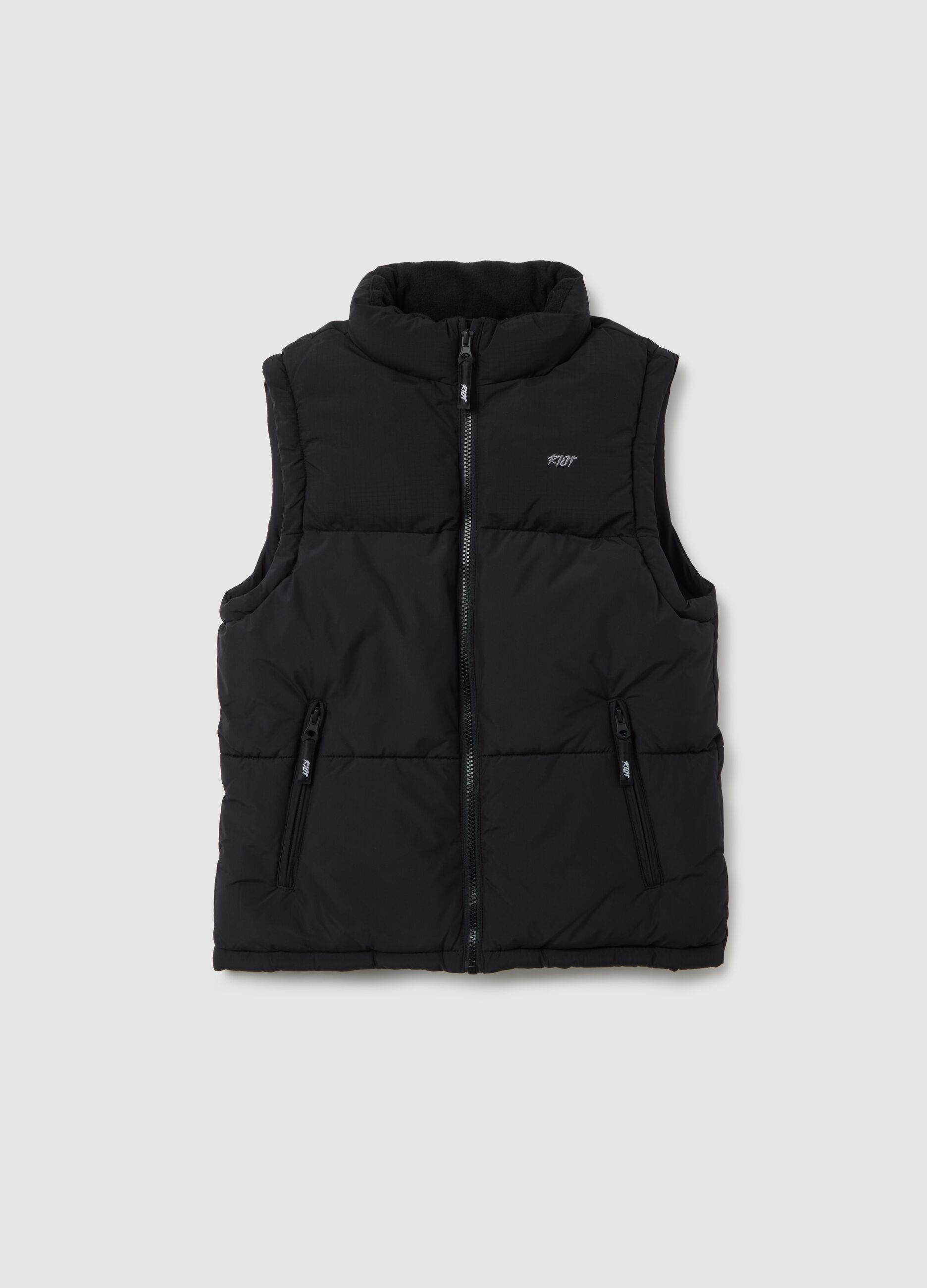 Black padded gilet for boys