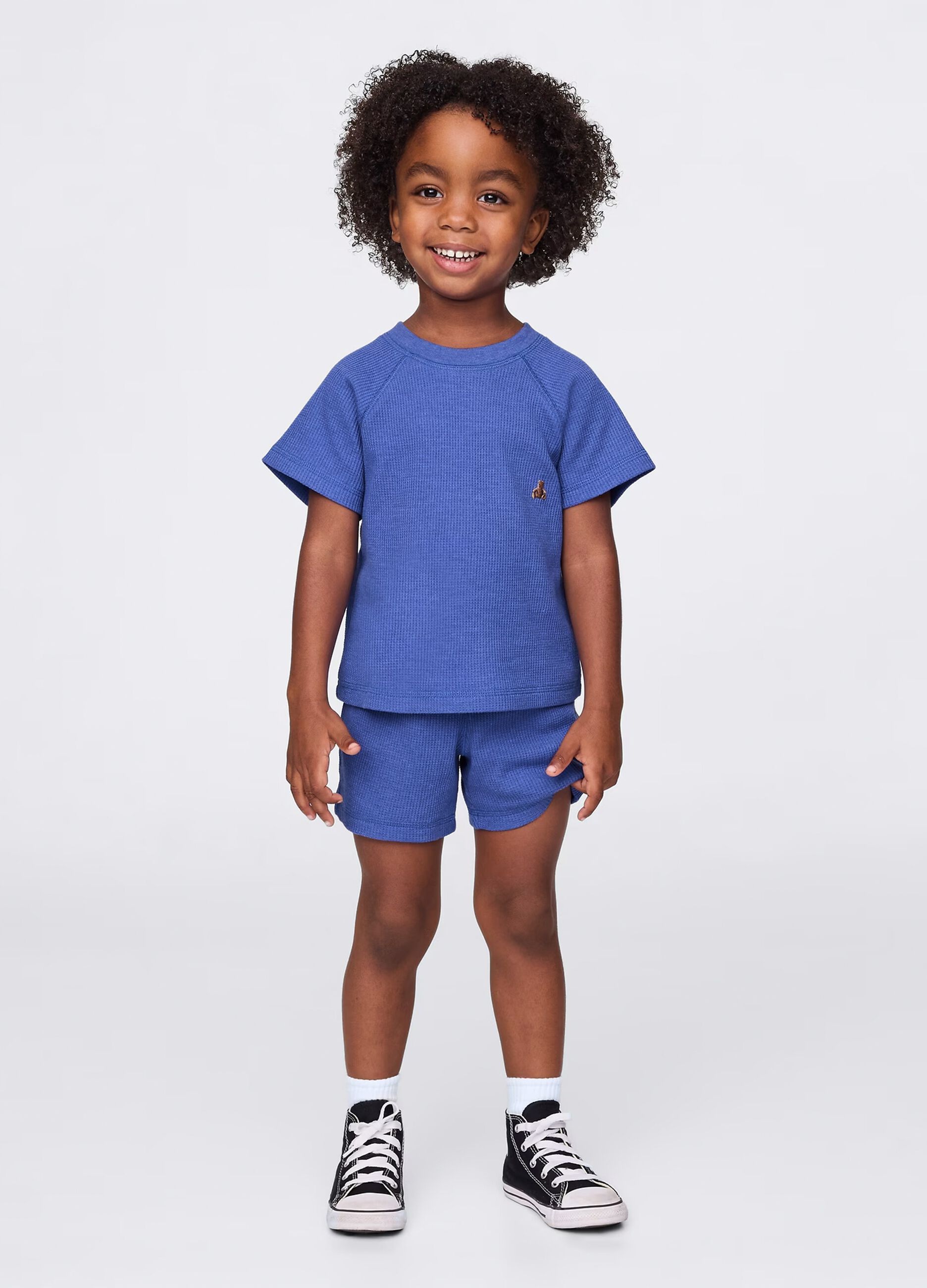 Blue set with T-shirt and shorts