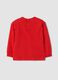 Red stretch cotton jersey T-shirt with Ducati print_1