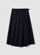 Blue pleated skirt in stretch viscose_0