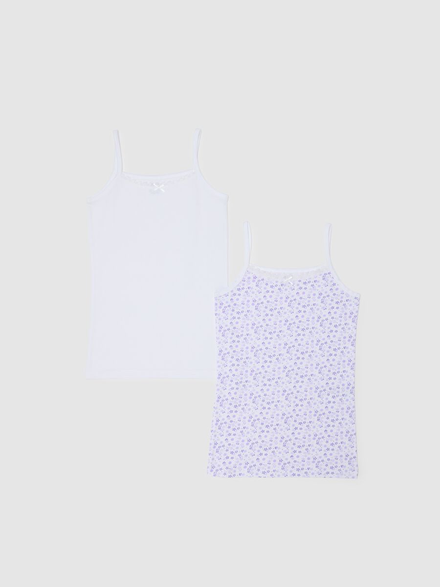 Girl's multicoloured pure cotton vest set, regular fit_0