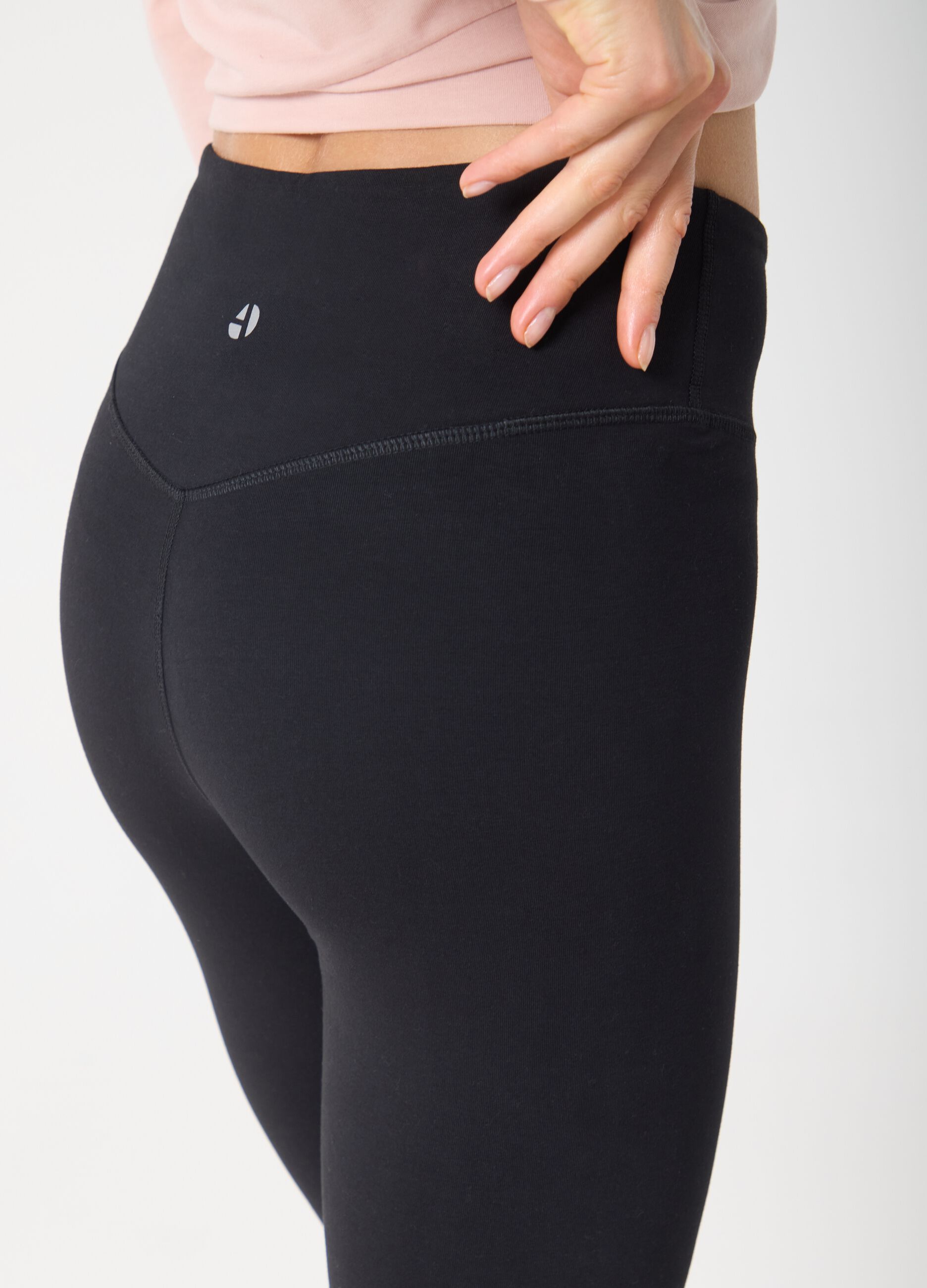 High-waisted stretch cotton blend leggings ALTAVIA STUDIO