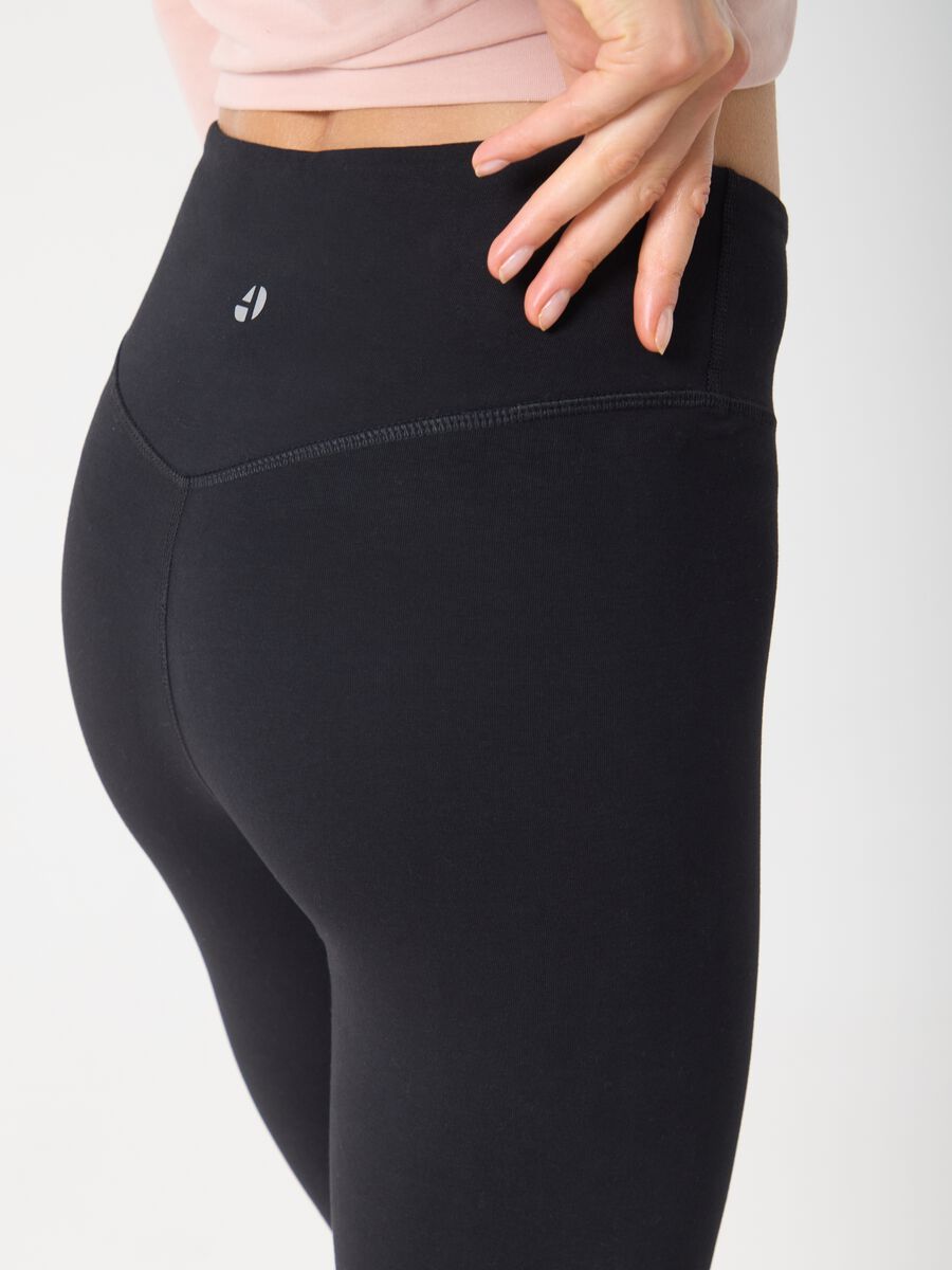 High-waisted stretch cotton blend leggings ALTAVIA STUDIO_3
