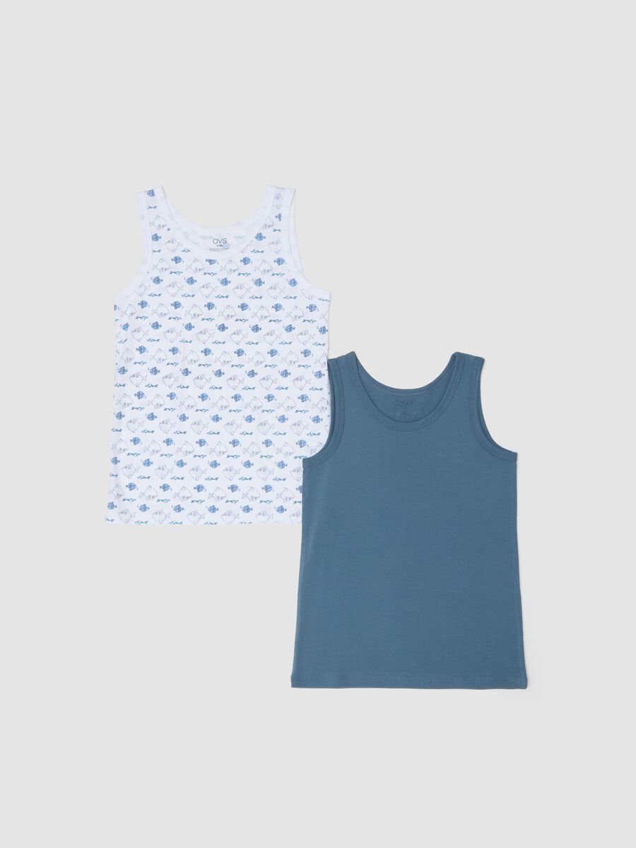 Bipack canotte in puro cotone multicolor da bambino regular fit_0