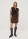 Gilet marrone in lana elasticizzata a girocollo_1