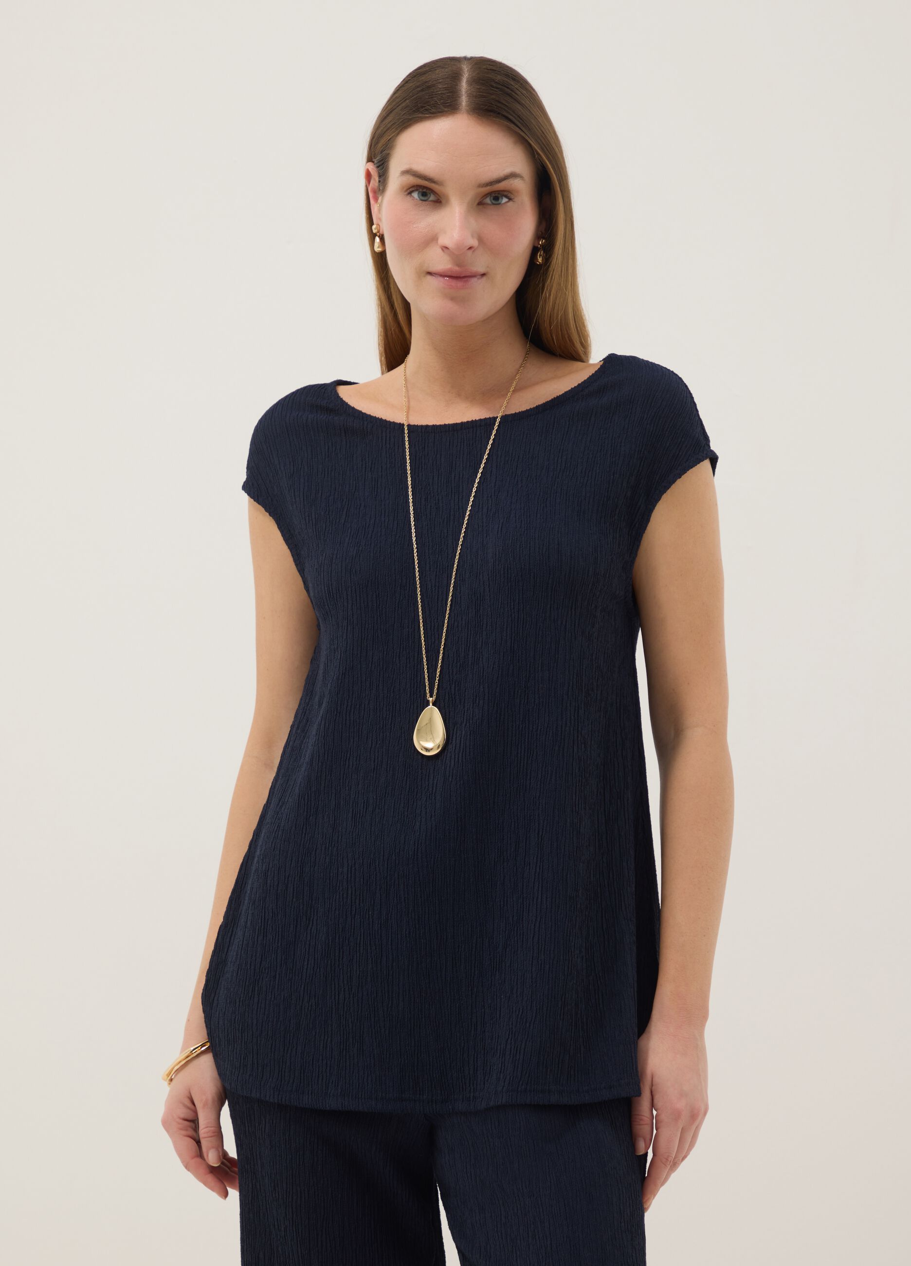 T-shirt premaman blu regular fit
