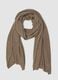 Beige pure cashmere scarf_0