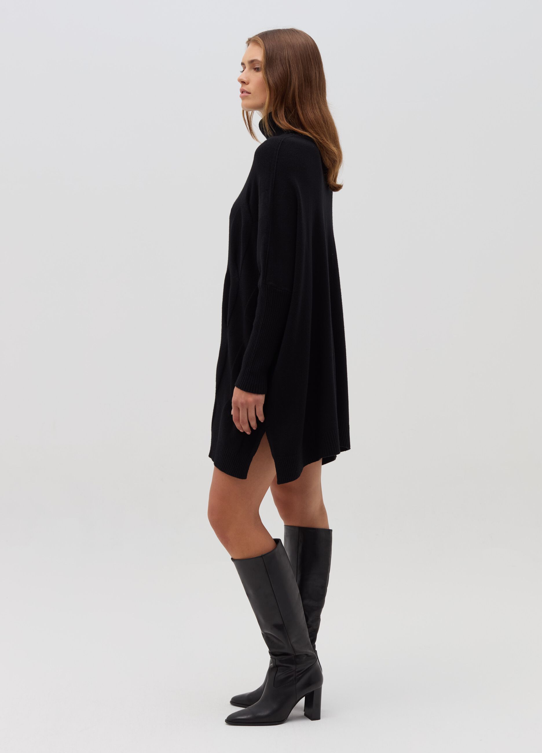 Vestito in maglia collo alto new arrivals