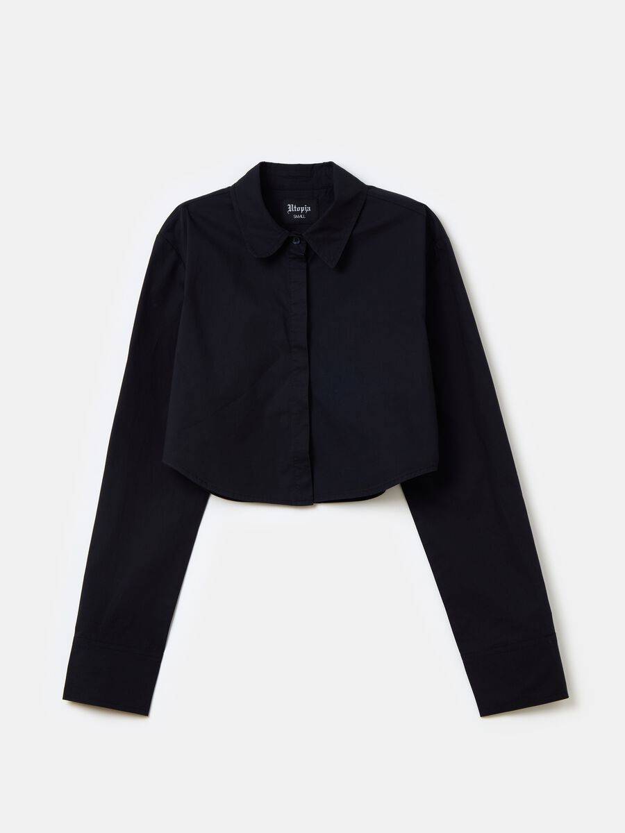 Crop Shirt Black_5
