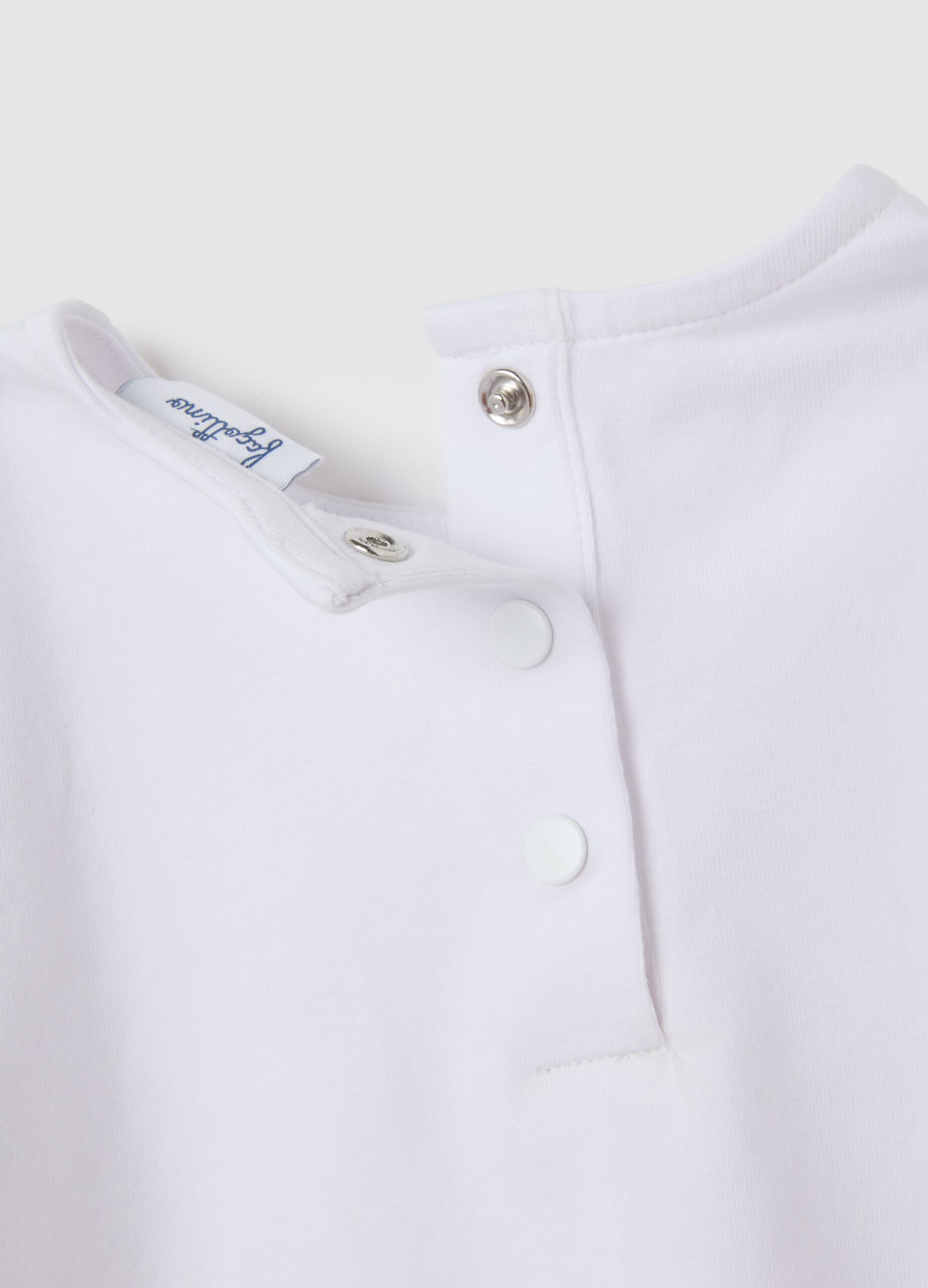 Girls' white cotton top regular fit