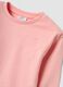 Pink crew-neck sweatshirt in cotton-viscose blend with embroidered star for baby girl_2