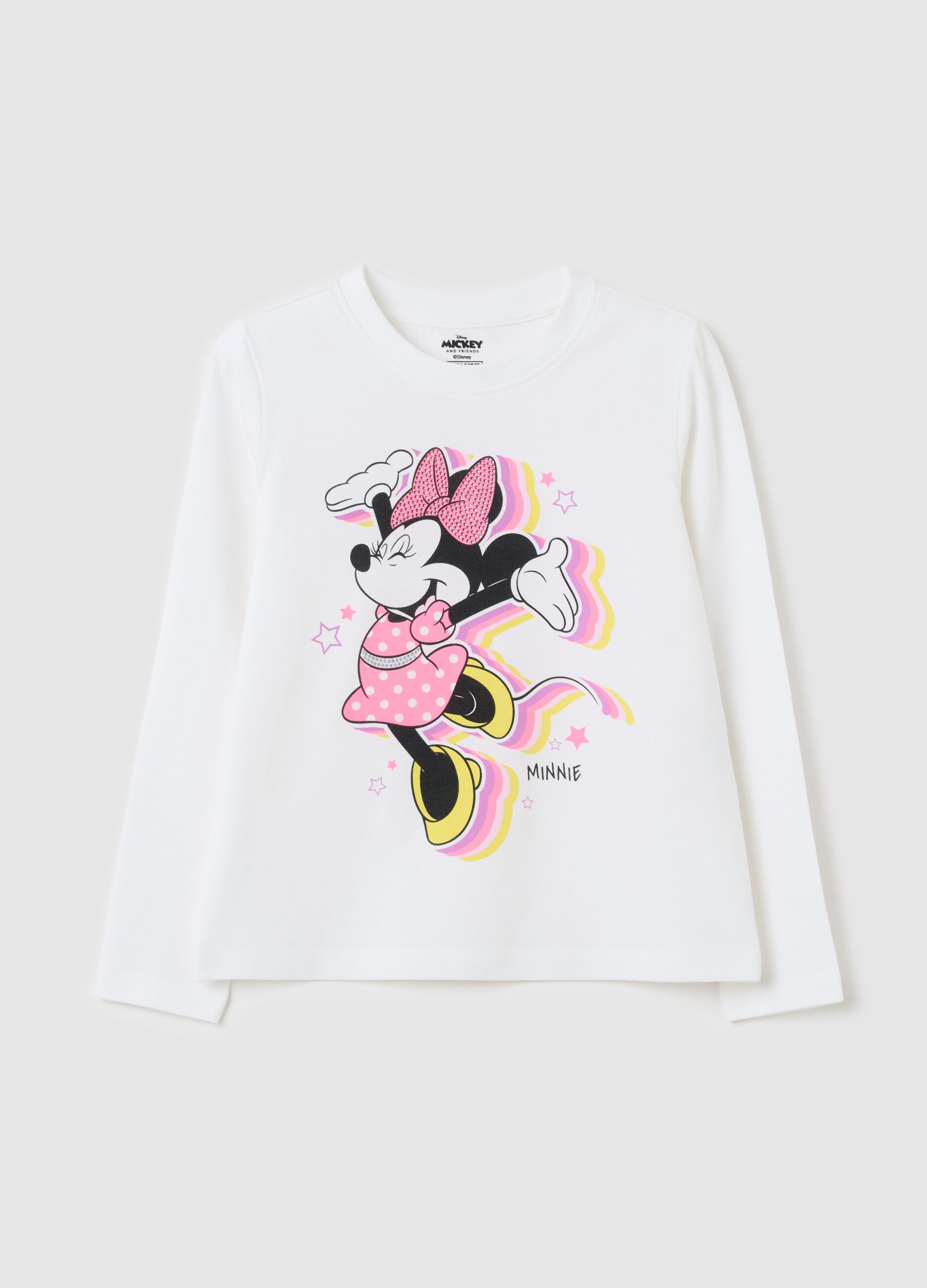 Long-sleeved T-shirt with Minnie Mouse print