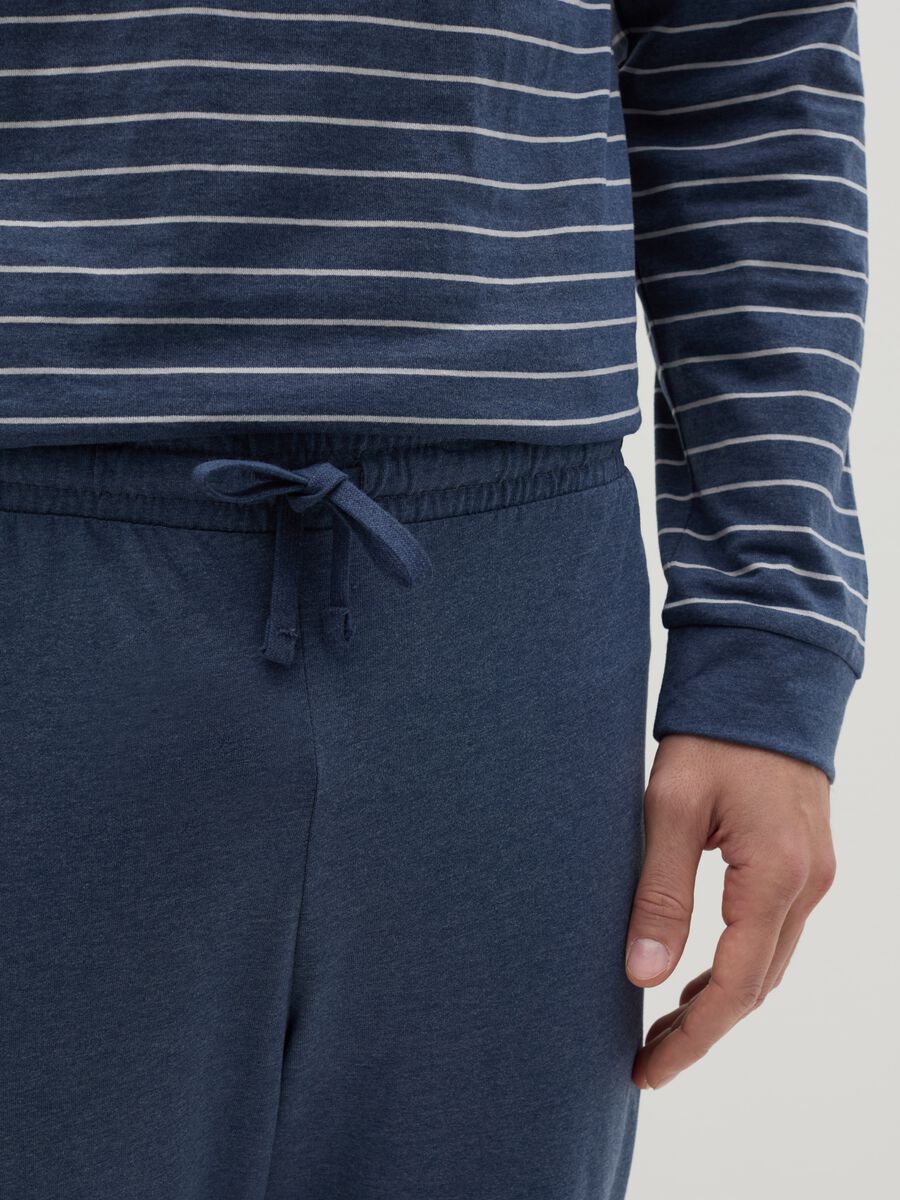 Striped pyjama top with granddad neckline_2