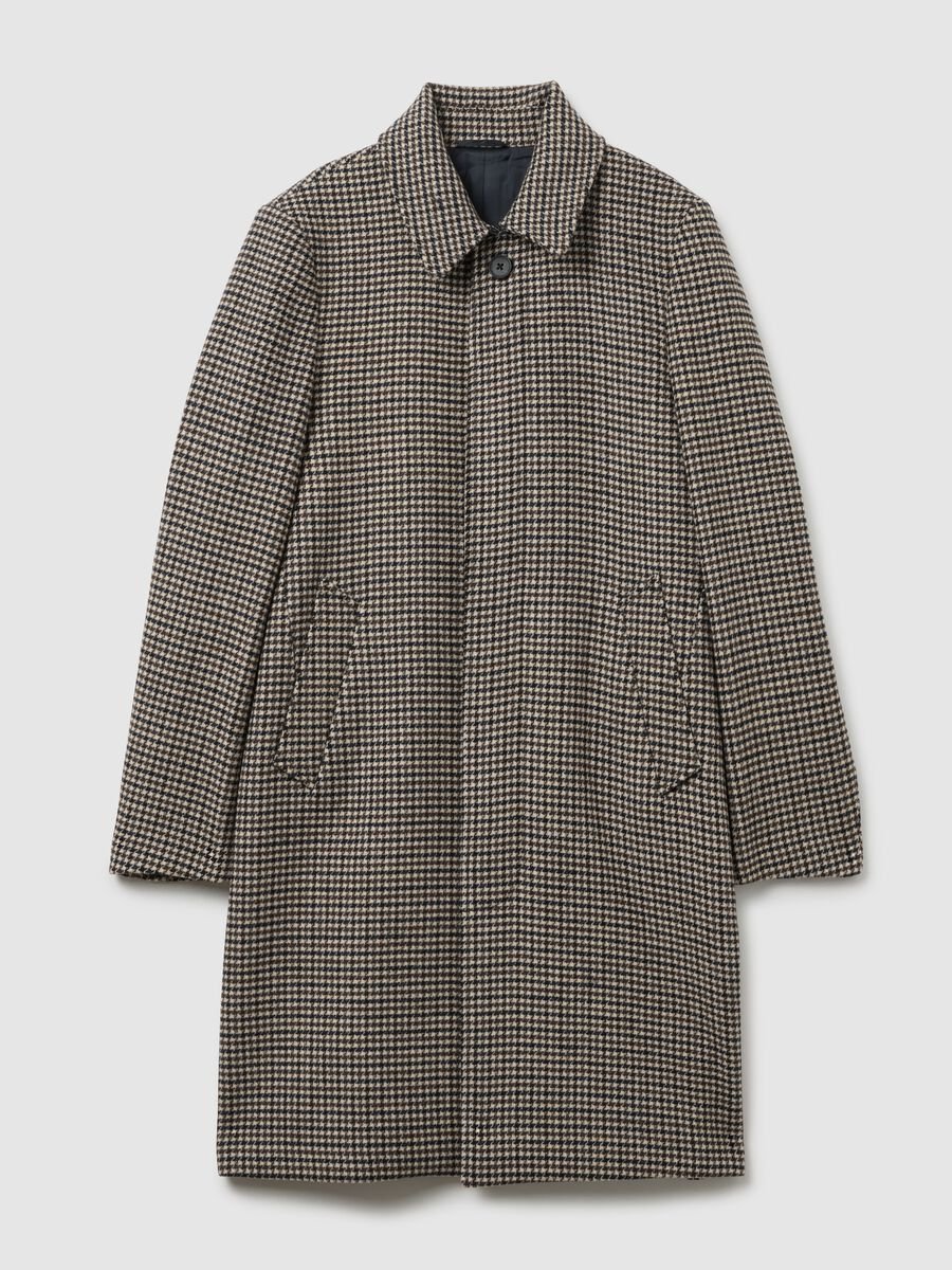 Cappotto lungo a quadri multicolor regular fit_5