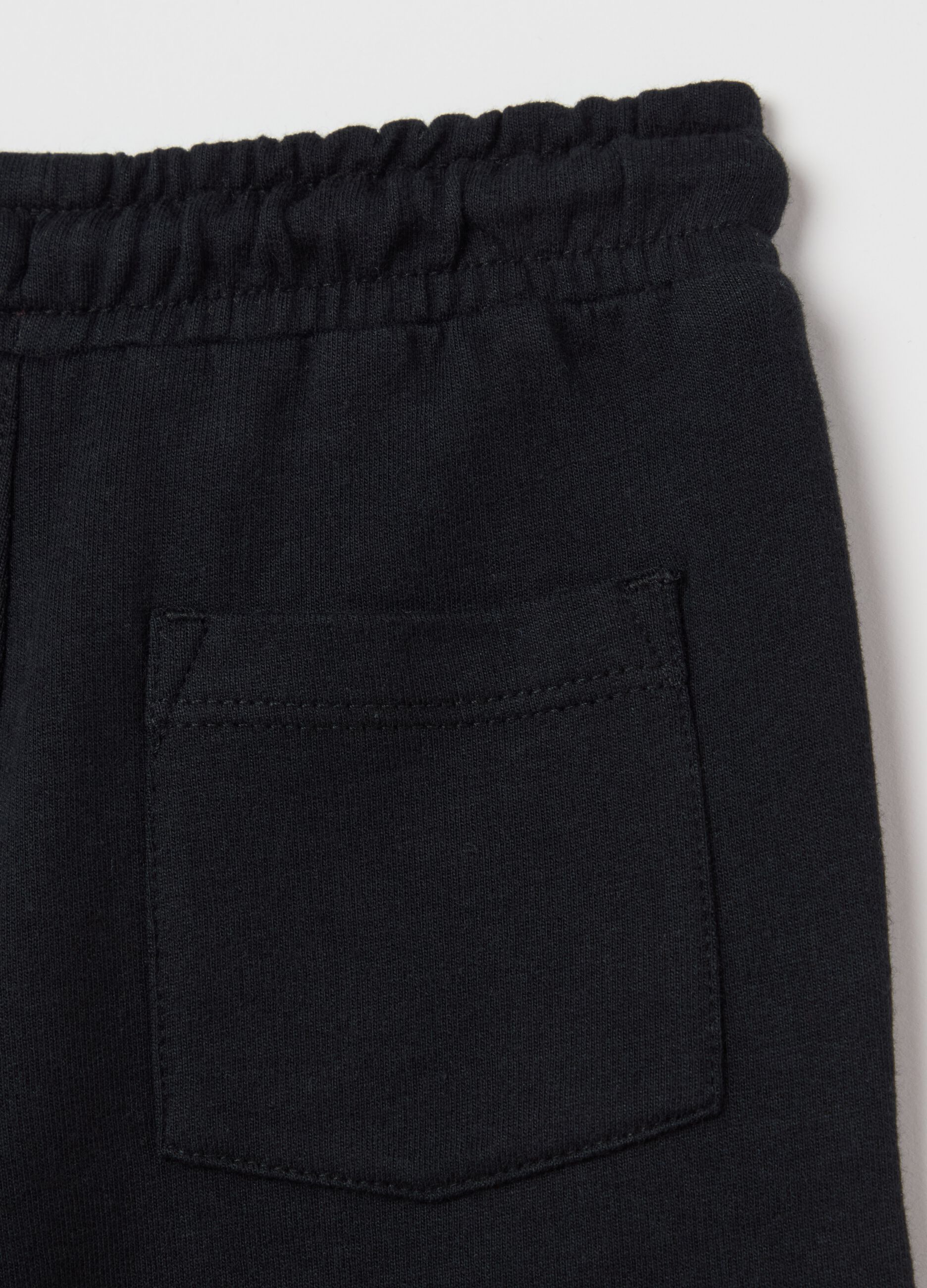 Bermuda shorts in French terry with drawstring