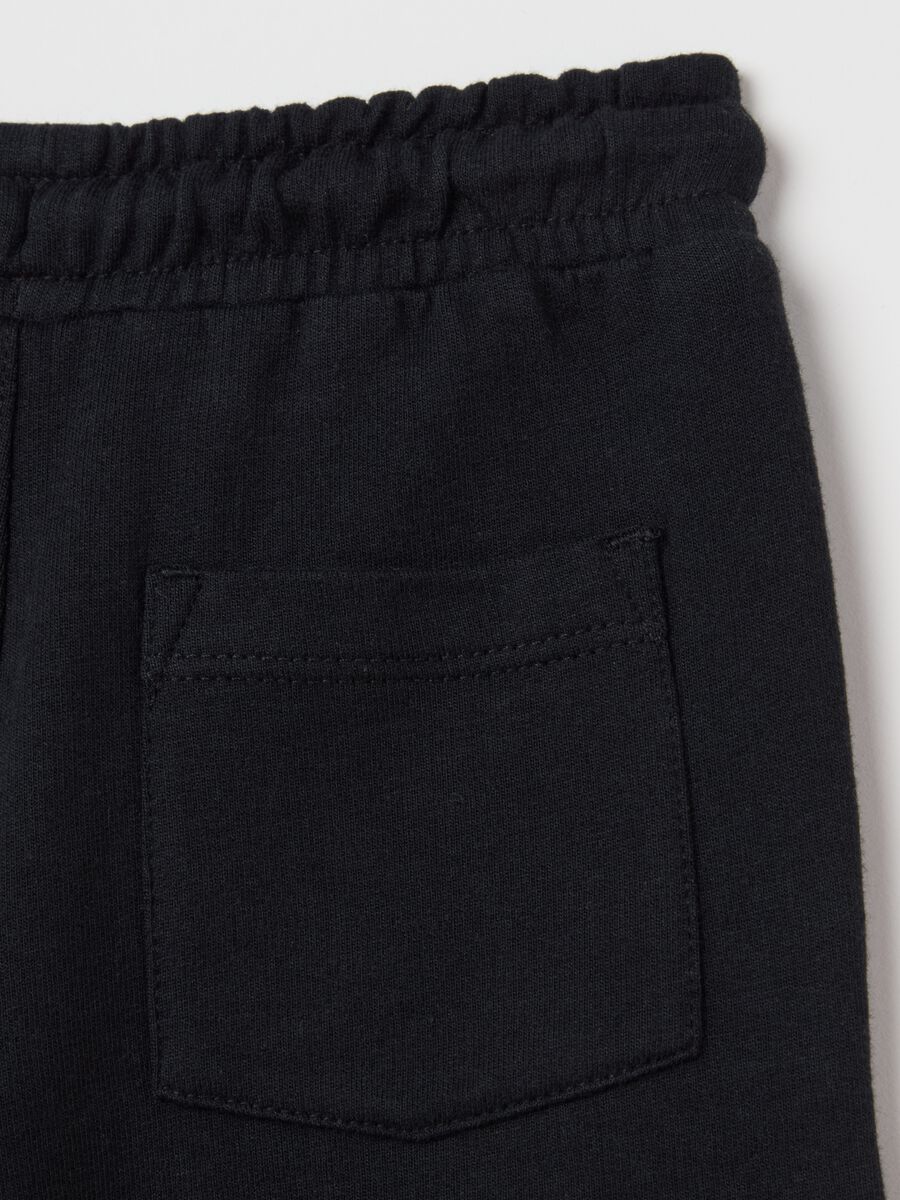 Bermuda shorts in French terry with drawstring_3