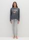 Grey Christmas pyjama in regular fit cotton blend with print_0