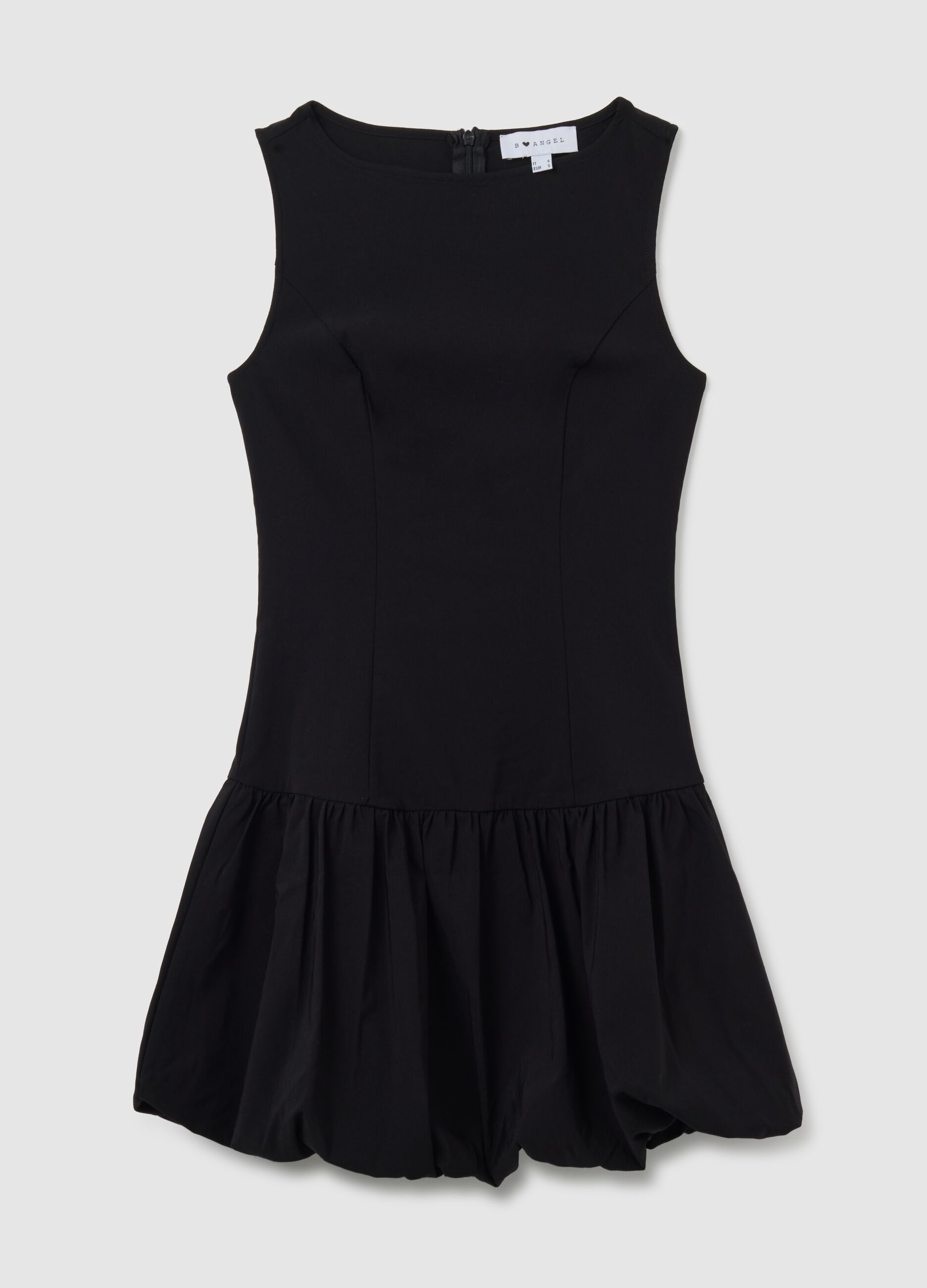 Fitted Black Dress with Zip