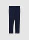 Blue Stretch Fabric Slim Fit Trousers_4