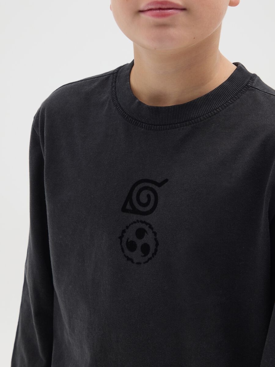 Maglia da ragazzo in puro cotone nero vestibilità over_2