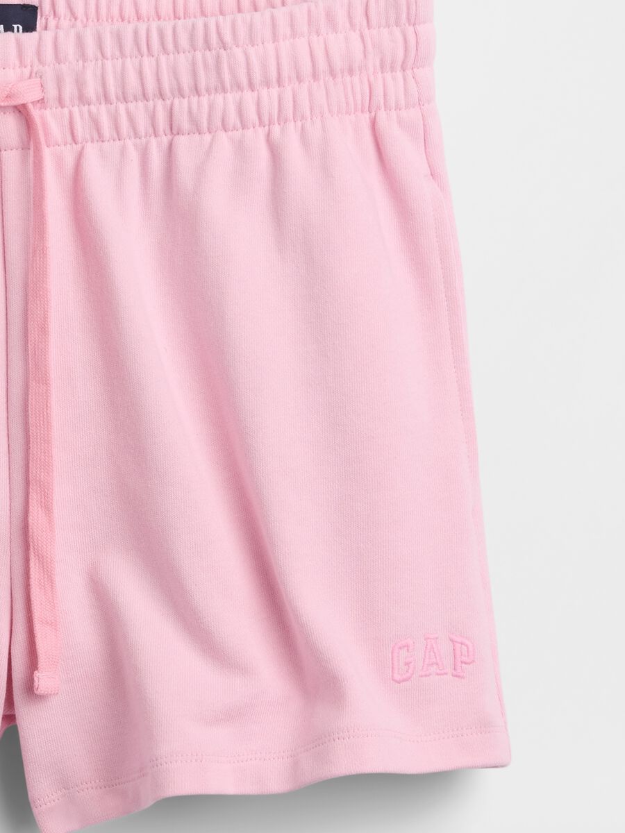 Cotton-blend shorts with elasticated waist_4