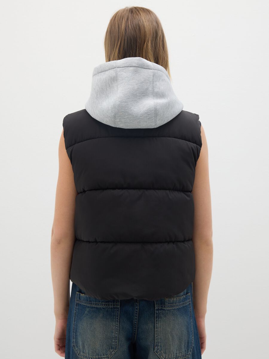 Gilet in tessuto nero regular fit_3