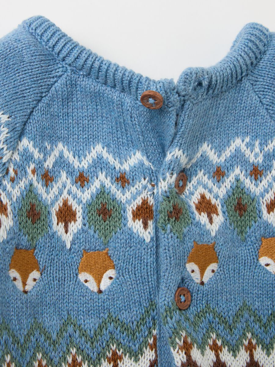 Knit onesie with jacquard design and embroidery_3
