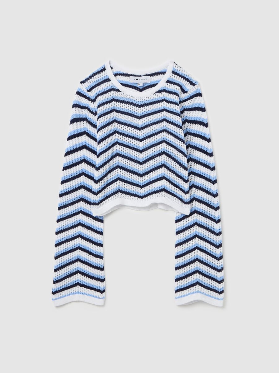 Crochet top with striped design_4