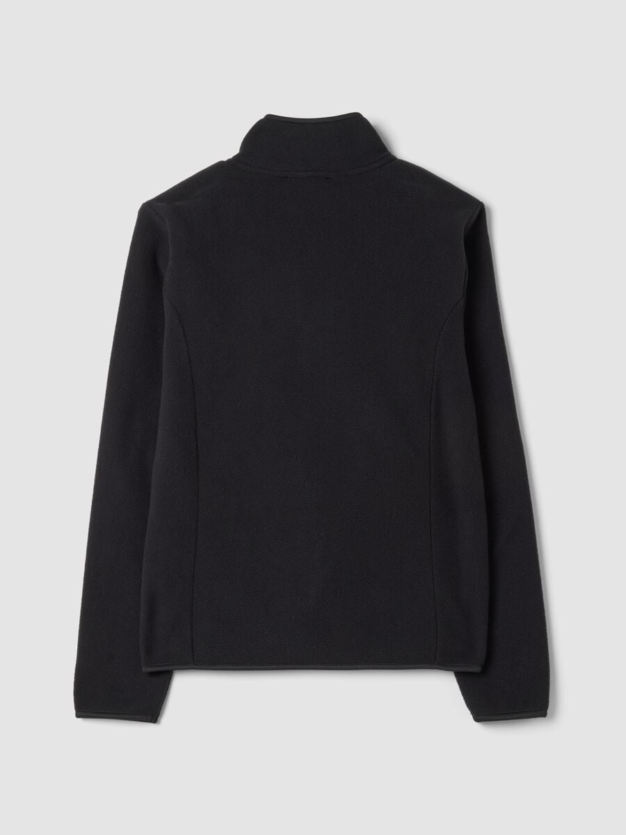 Black crew-neck zip sweatshirt_2