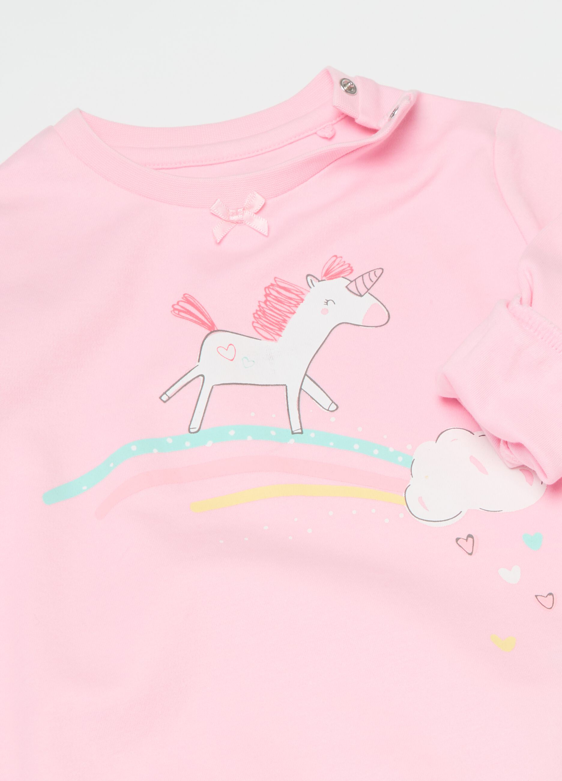 Pigiama in cotone bio con stampa