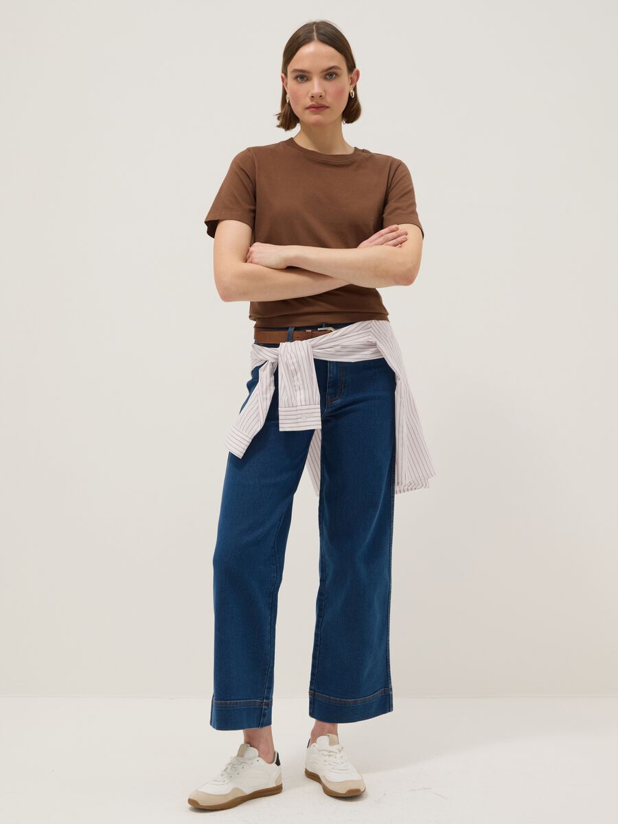 Brown pure cotton T-shirt_1