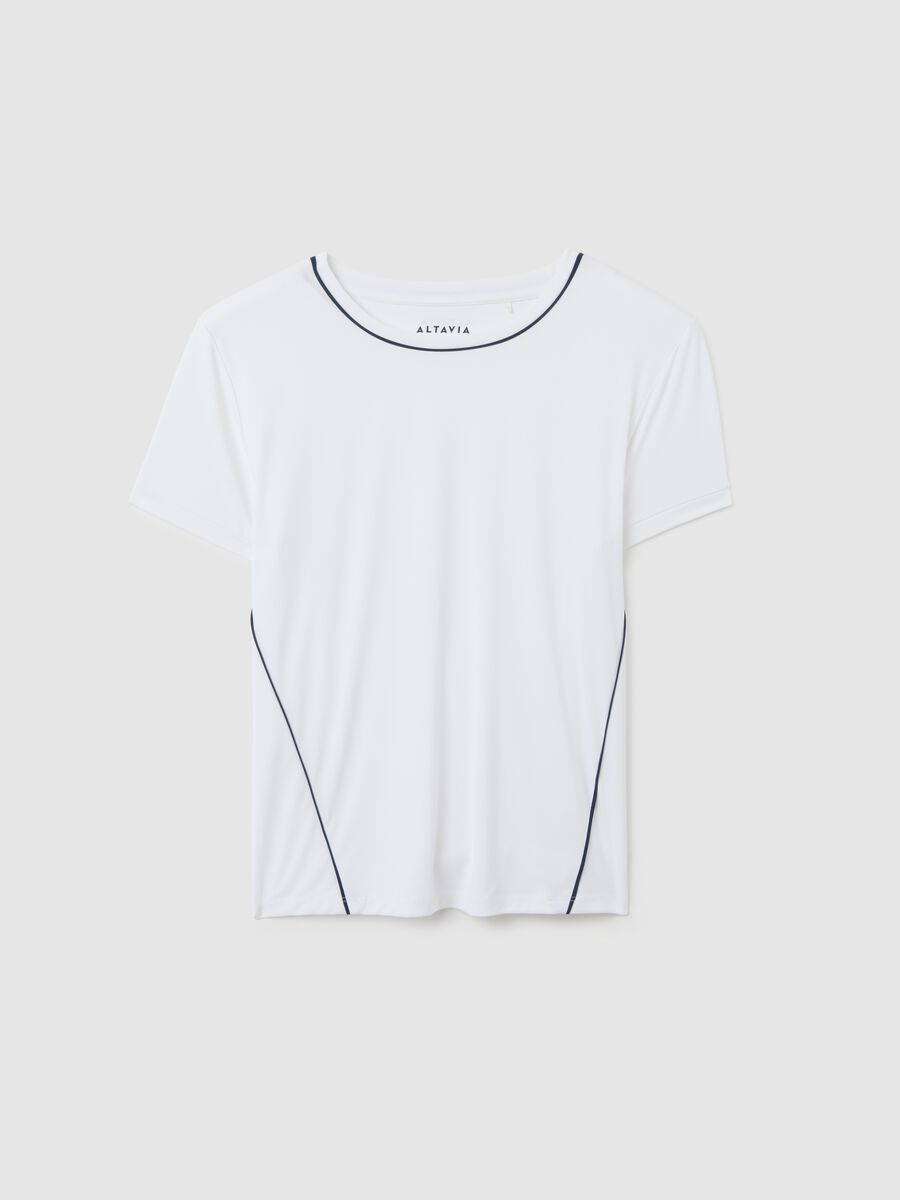 Breathable technical fabric T-shirt with contrasting trims ALTAVIA COURT_4