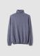 Grey marl pure wool roll-neck jumper, regular fit_4