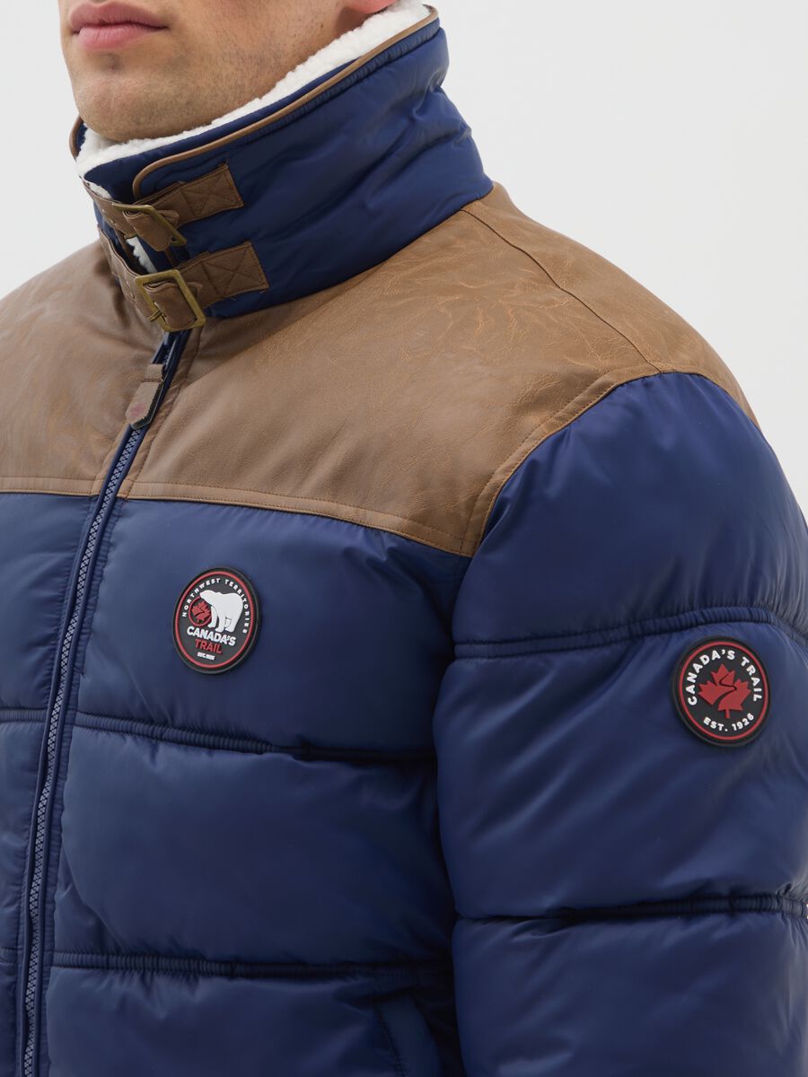 Multicoloured padded jacket with zip_3