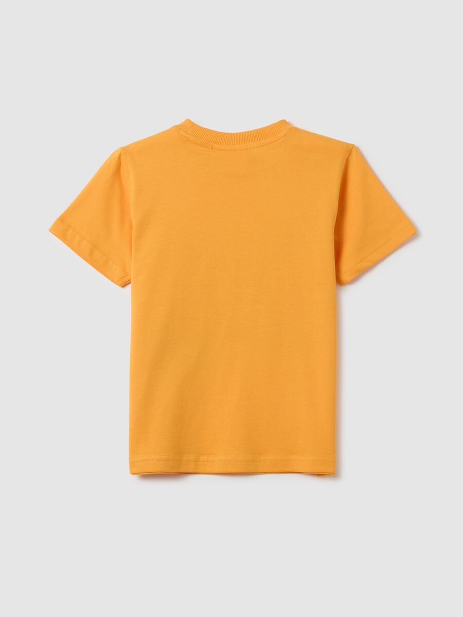 Orange pure cotton kids' t-shirt with regular fit_1