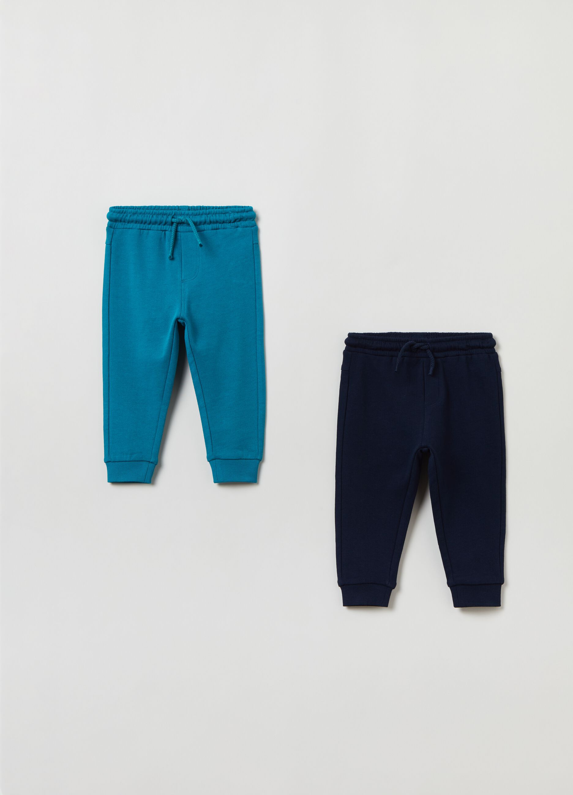 Bipack joggers in felpa con coulisse_0