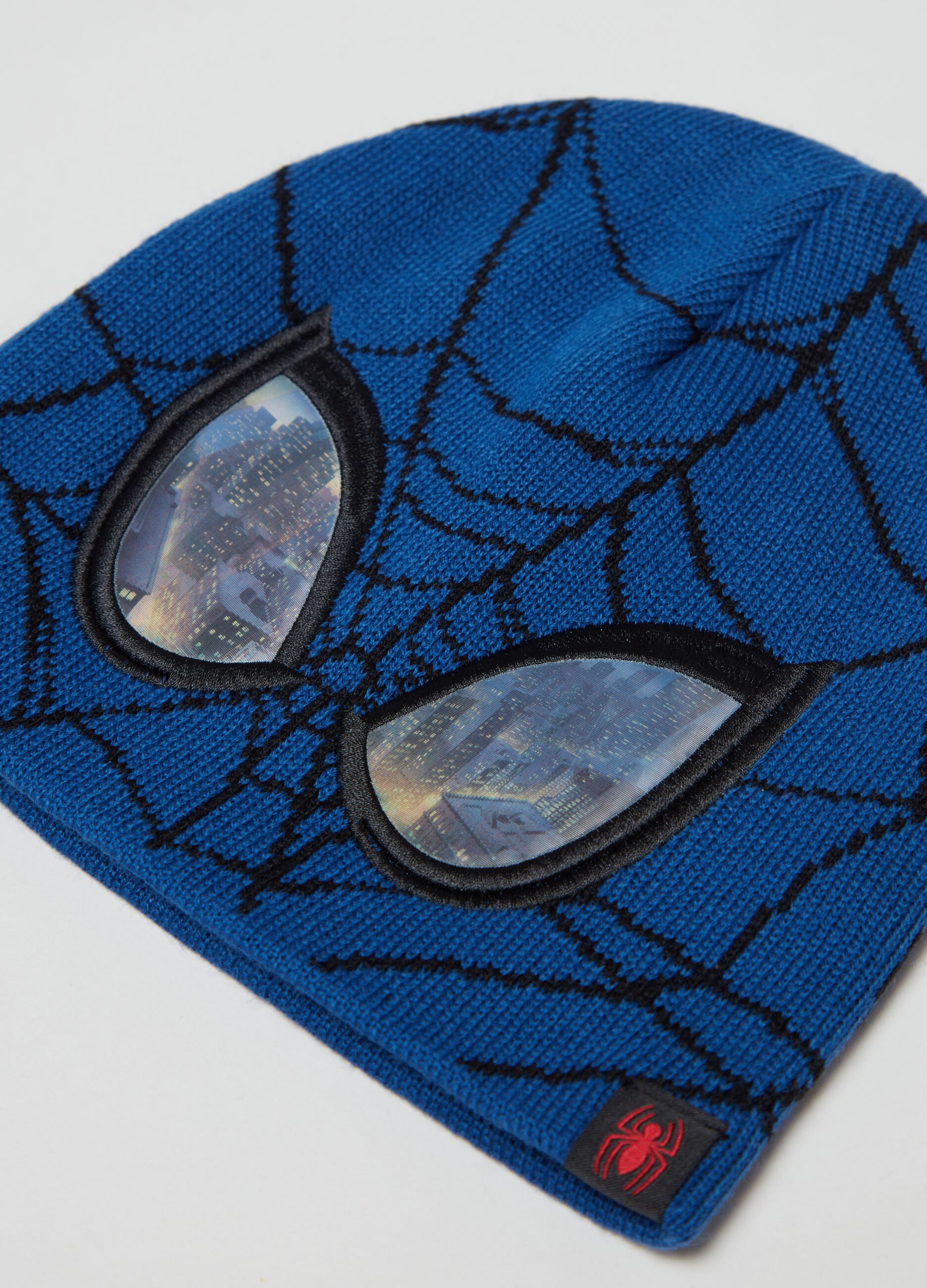 Berretto in maglia con patch Spider-Man_1