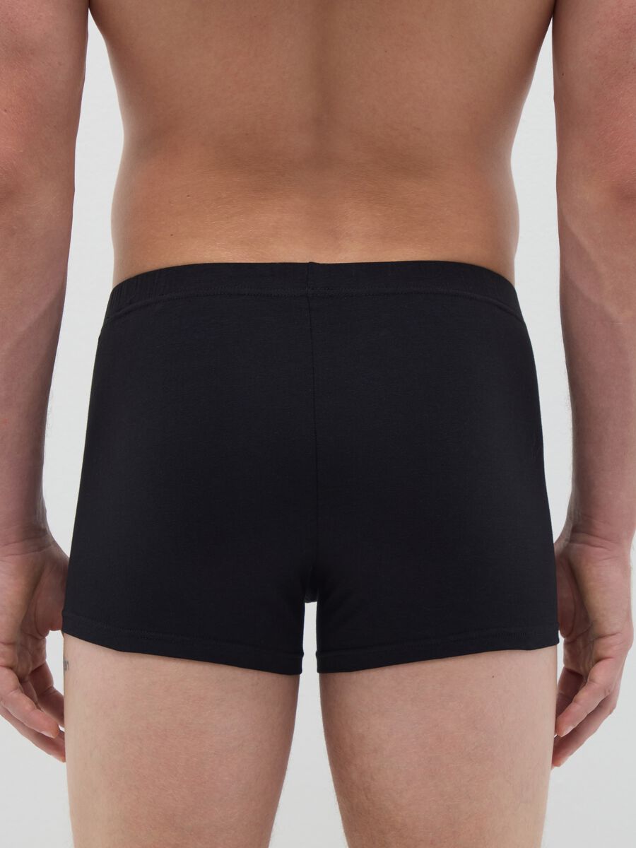 Black cotton regular fit boxer_3