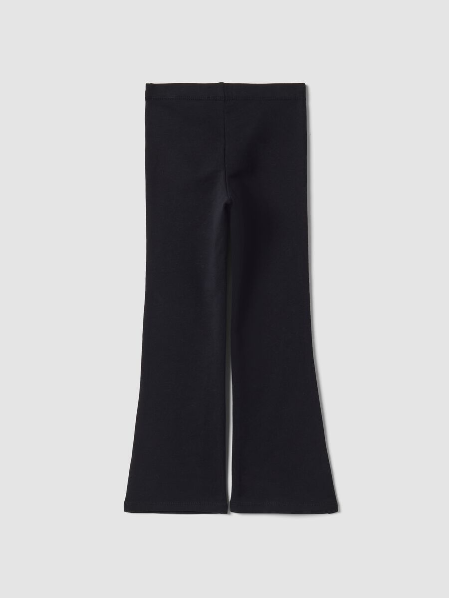 Leggings blu in cotone organico elasticizzato skinny fit_2