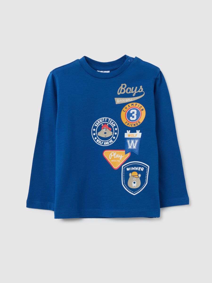 Boys' blue pure cotton regular fit top_0