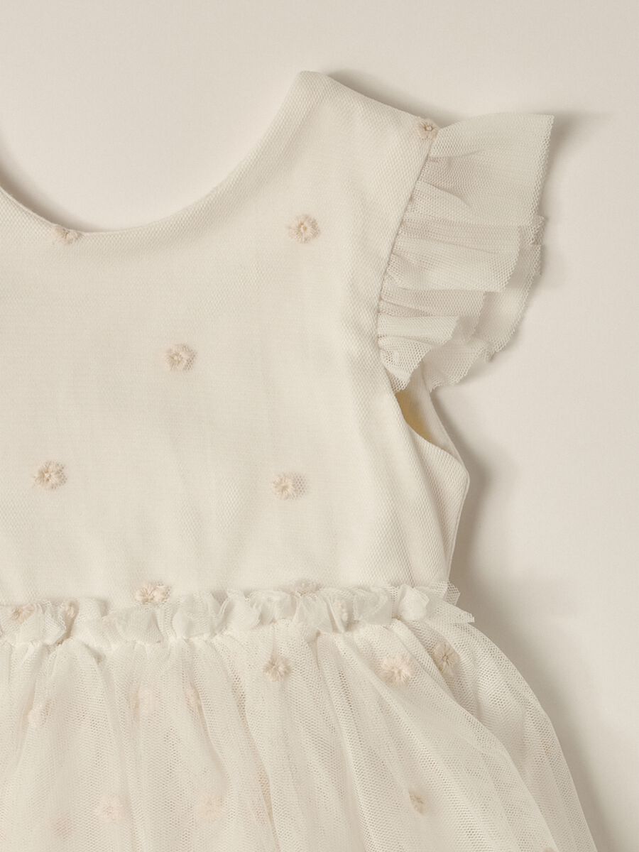 IANA newborn girl dress with tulle skirt_2