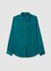 Regular Fit Green Satin Shirt_4