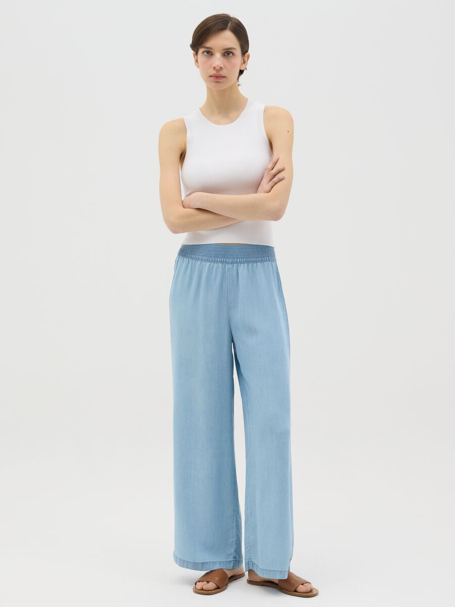 Wide-leg jeans in Lyocell_0